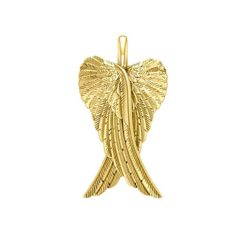 Angel Wings 14K Yellow Gold Pendant GPD2933 - Jewelry